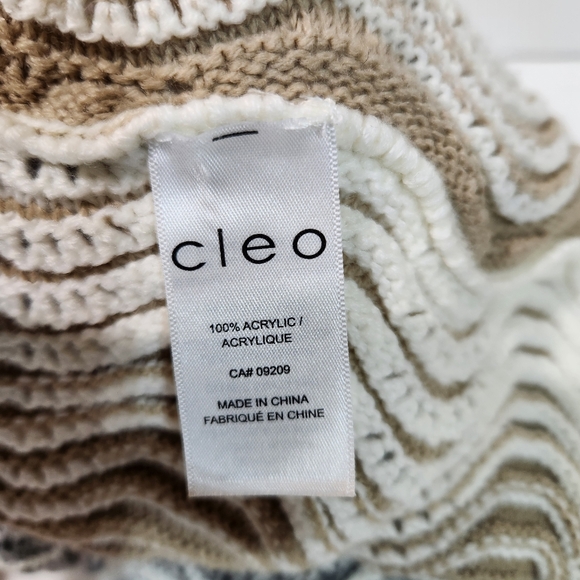CLEO Infinity Neutral Pastel Knit Scarf - Picture 8 of 9